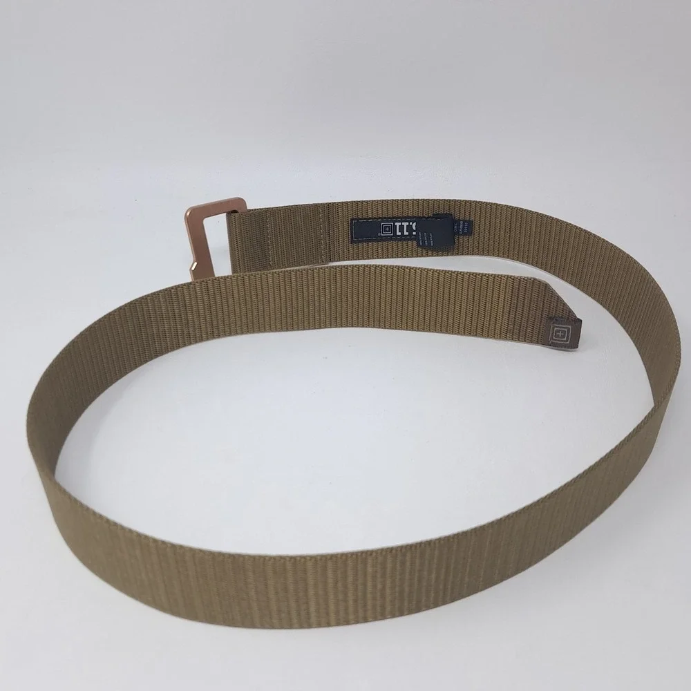 5.11 Tactical Traverse Double Buckle Belt Men's Medium Battle Brown Nylon 59510